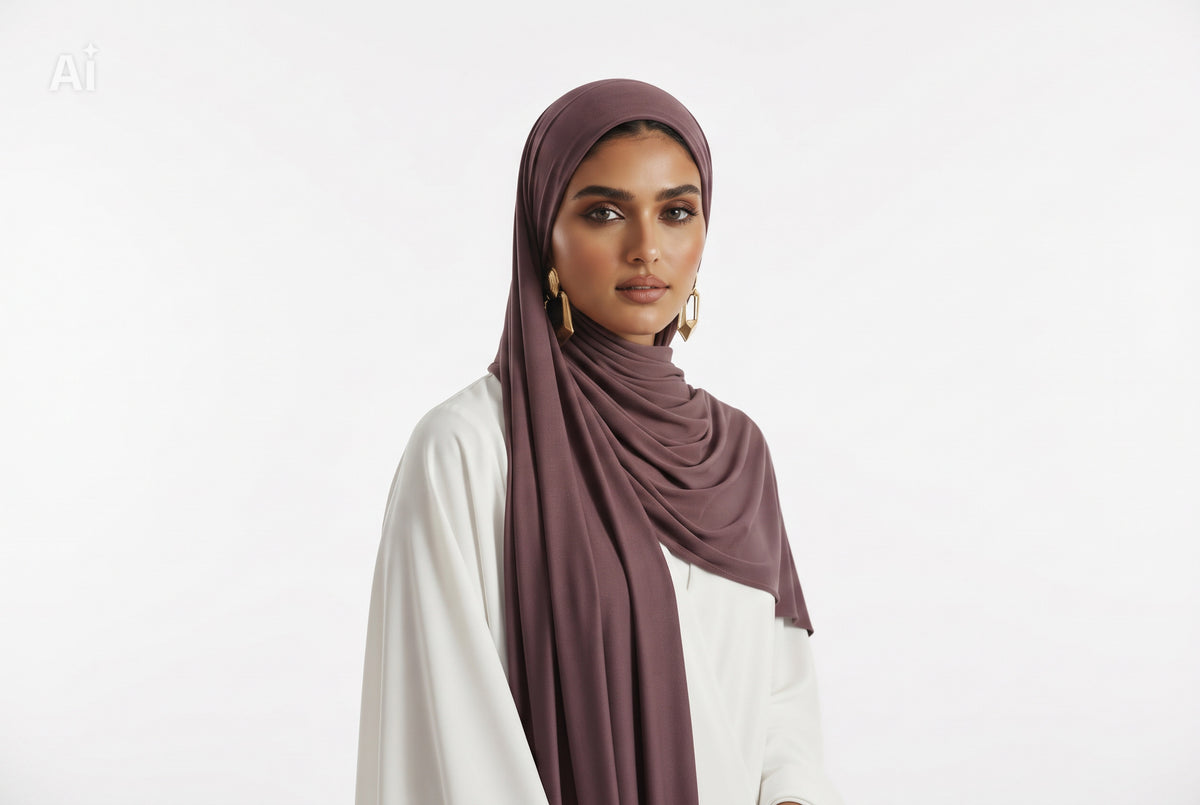 Bamboo Jersey Hijab - Truffle