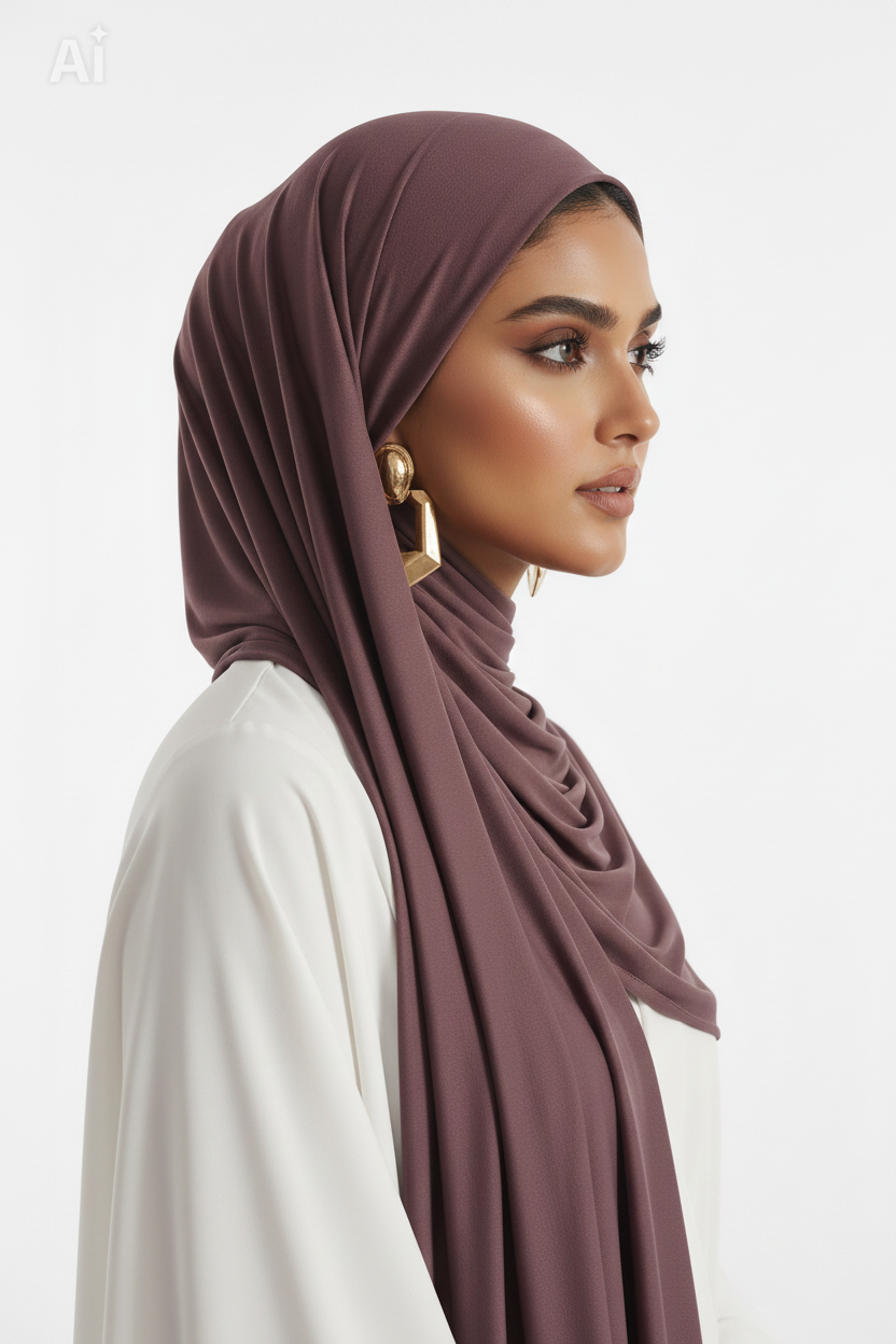Truffle Hijab - Side Profile